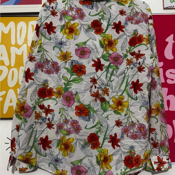 Jones New York Collection Woman Floral Button-Up Blouse – S/M Pre-Owned - Picture 2 of 3